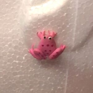 Pink Frog Stud Earrings
